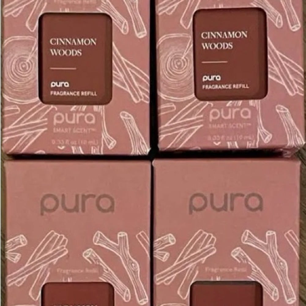 Pura Cinnamon Woods Fragrance Refill - set of 4 vial refills
